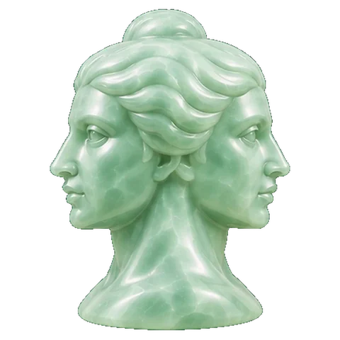 Pale jade carving of a sword, or the front legs of a funeral cot, the symbol of Purva Bhadrapada