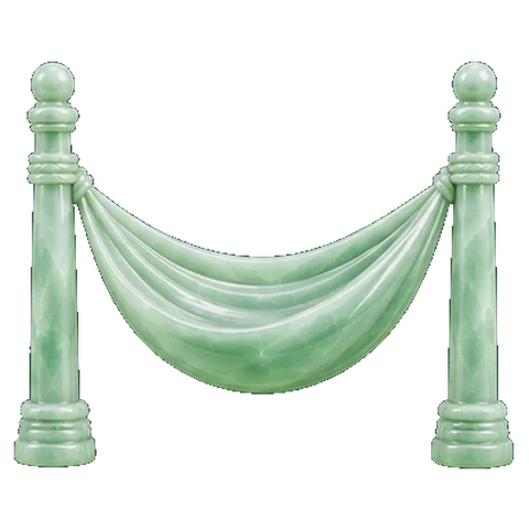 Pale jade carving of the front legs of a bed, or a hammock, the symbol of Purva Phalguni