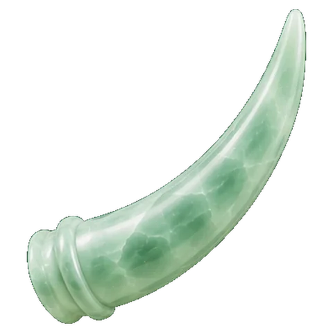 Pale jade carving of an elephant's tusk, the symbol of Uttara Ashadha