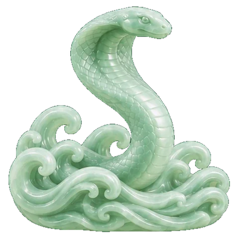 Pale jade carving of the back legs of a funeral cot, or twins, the symbol of Uttara Bhadrapada