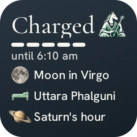 The RitamSage home-screen widget: Charged on the Slate ground